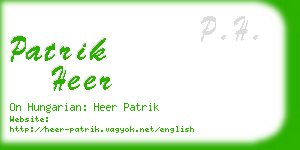 patrik heer business card